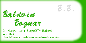 baldvin bognar business card
